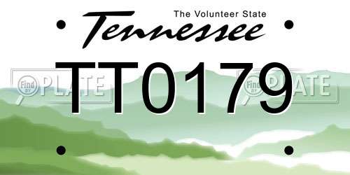TT0179 Tennessee License Plate