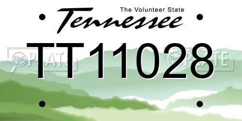TT11028 Tennessee License Plate