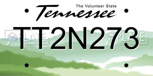 TT2N273 Tennessee License Plate