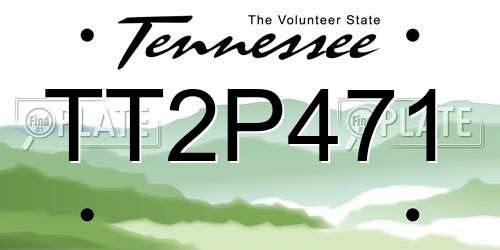 TT2P471 Tennessee License Plate