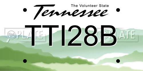 TTI28B Tennessee License Plate