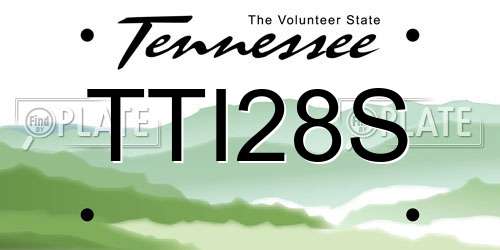 TTI28S Tennessee License Plate