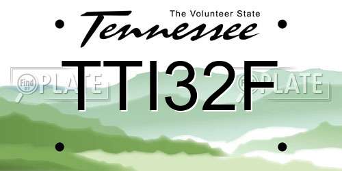 TTI32F Tennessee License Plate