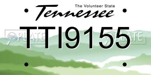 TTI9155 Tennessee License Plate