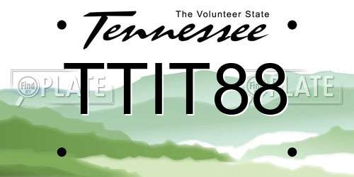 TTIT88 Tennessee License Plate