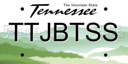 TTJBTSS Tennessee License Plate