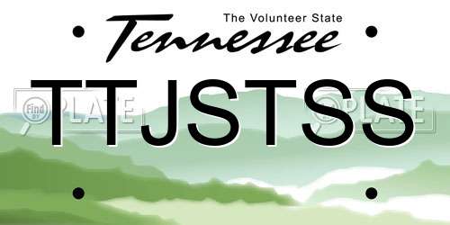 TTJSTSS Tennessee License Plate