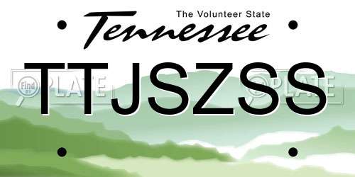TTJSZSS Tennessee License Plate