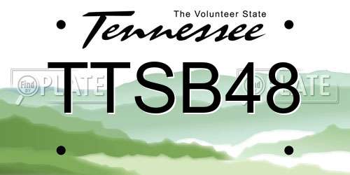 TTSB48 Tennessee License Plate