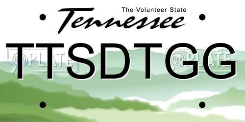 TTSDTGG Tennessee License Plate
