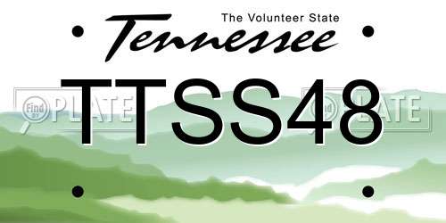TTSS48 Tennessee License Plate