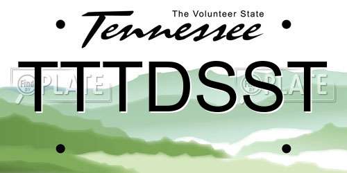 TTTDSST Tennessee License Plate