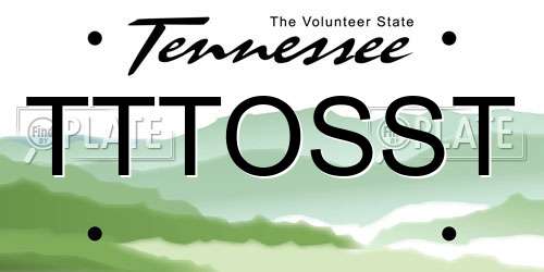 TTTOSST Tennessee License Plate