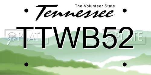 TTWB52 Tennessee License Plate