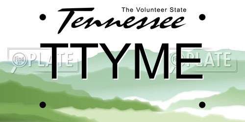 TTYME Tennessee License Plate