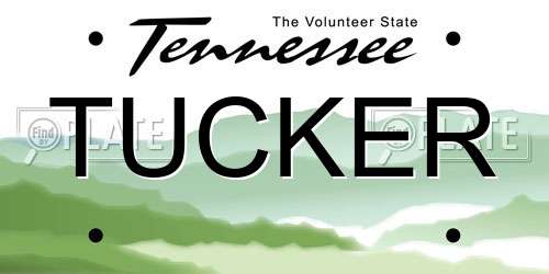 TUCKER Tennessee License Plate