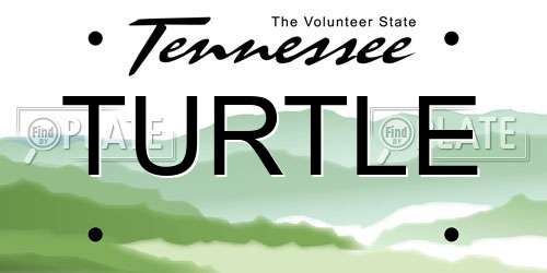 TURTLE Tennessee License Plate