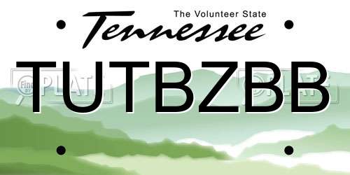TUTBZBB Tennessee License Plate