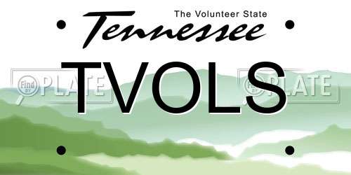 TVOLS Tennessee License Plate