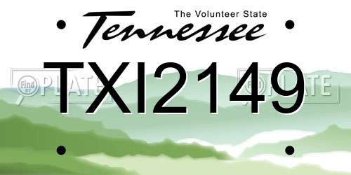 TXI2149 Tennessee License Plate
