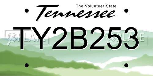 TY2B253 Tennessee License Plate