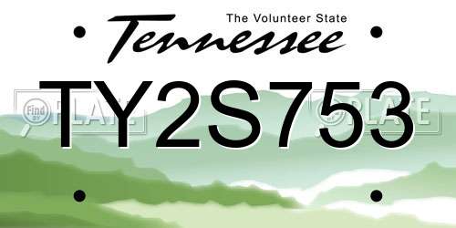 TY2S753 Tennessee License Plate