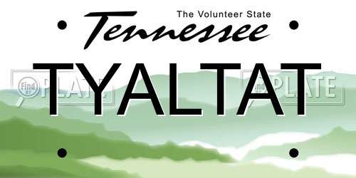 TYALTAT Tennessee License Plate