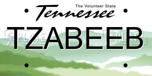 TZABEEB Tennessee License Plate
