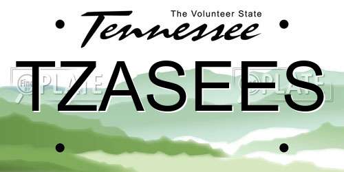 TZASEES Tennessee License Plate