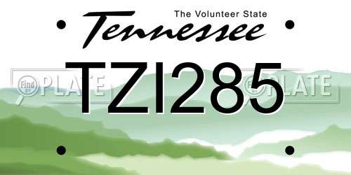 TZI285 Tennessee License Plate
