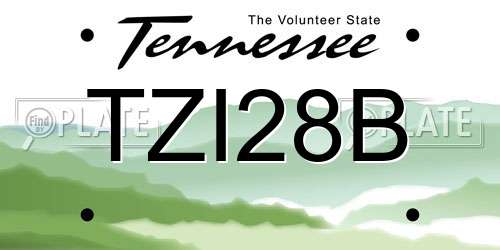 TZI28B Tennessee License Plate
