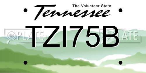 TZI75B Tennessee License Plate