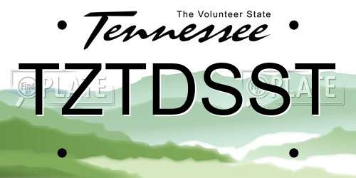TZTDSST Tennessee License Plate