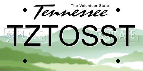 TZTOSST Tennessee License Plate