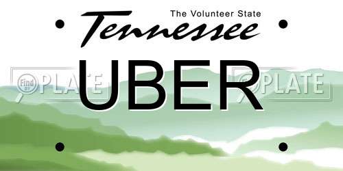 UBER Tennessee License Plate