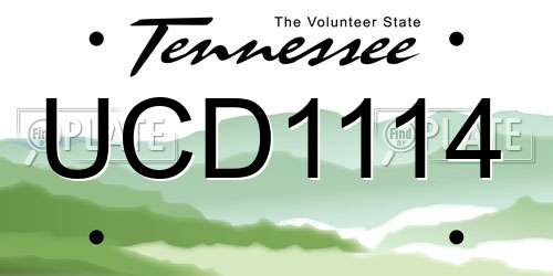 UCD1114 Tennessee License Plate