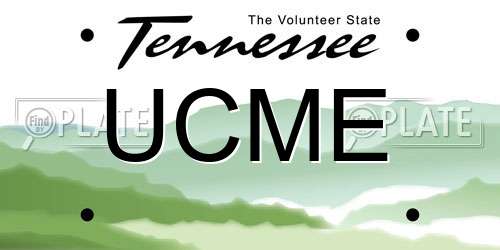UCME Tennessee License Plate