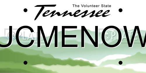 UCMENOW Tennessee License Plate
