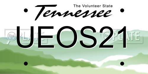 UEOS21 Tennessee License Plate