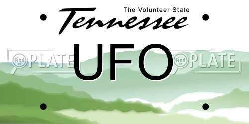 UFO Tennessee License Plate