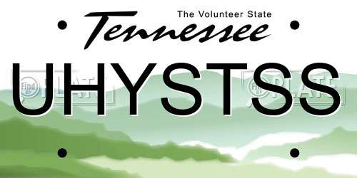 UHYSTSS Tennessee License Plate