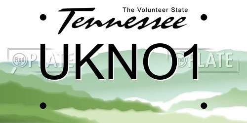 UKNO1 Tennessee License Plate