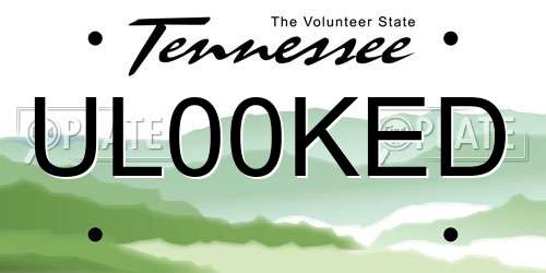 UL00KED Tennessee License Plate