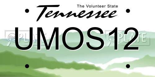 UMOS12 Tennessee License Plate