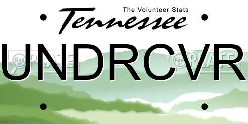 UNDRCVR Tennessee License Plate