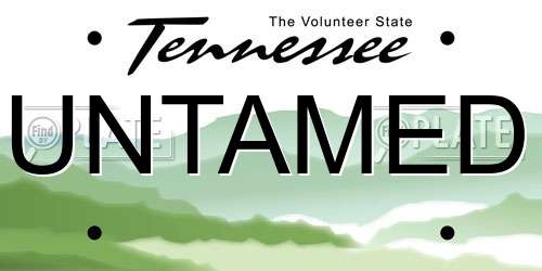 UNTAMED Tennessee License Plate