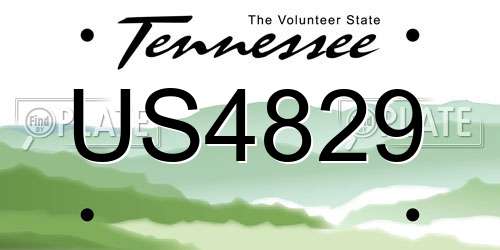 US4829 Tennessee License Plate