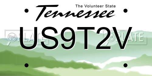 US9T2V Tennessee License Plate