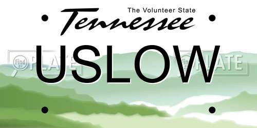 USLOW Tennessee License Plate