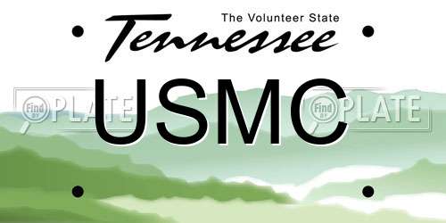 USMC Tennessee License Plate
